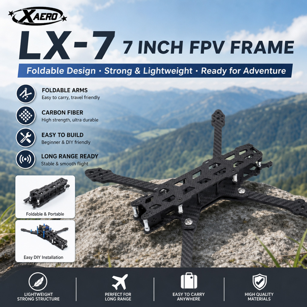 Drone Kit Long Range - PAURC LX-7 Foldable 7 Inch FPV