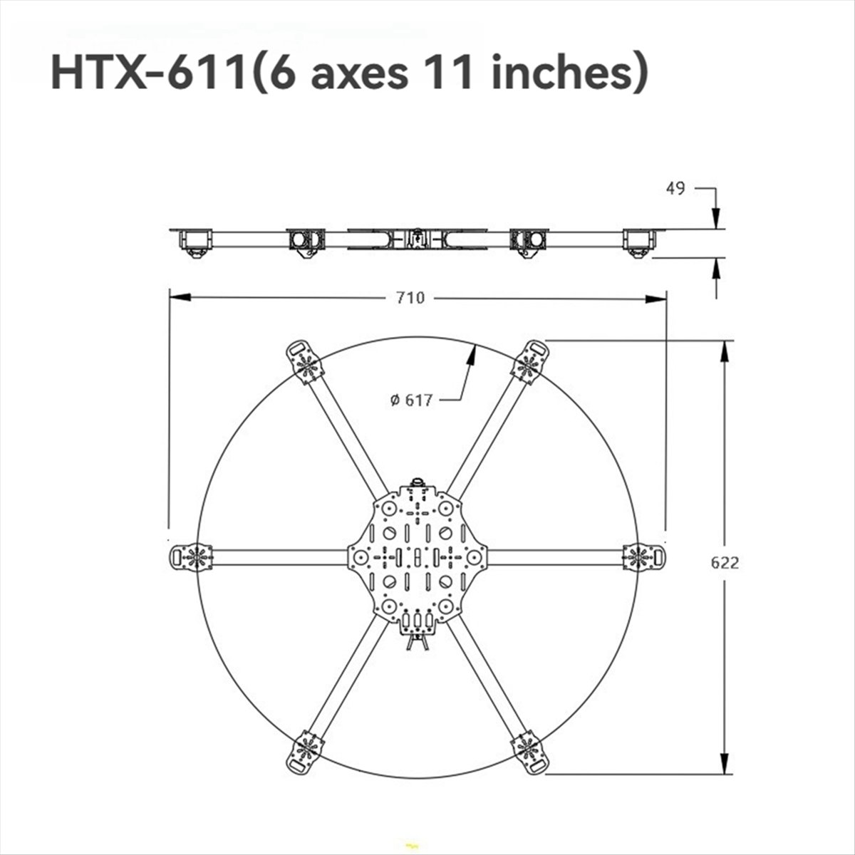 ▶✔▃AC246-Hexacopter Frame Kit  - đánh giá và giá Drone Kit Hexacopter