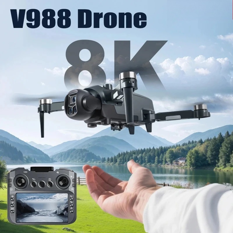 Original V988 Drone 8K HD Dual - đánh giá và giá Drone Kit Professional